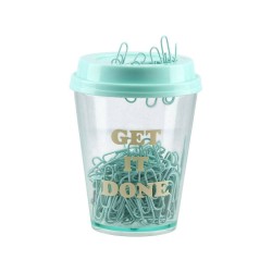 Кламери Biro Time Lolite, в чаша, мента, 150 броя - Офис аксесоари