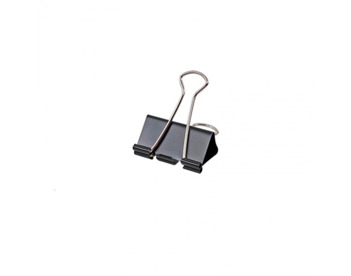 Foska Щипки за пари, 19 mm, 12 броя, черни