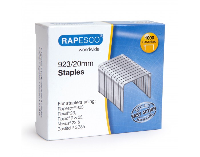 Rapesco Телчета за телбод, размер 23/20 mm, 1000 броя