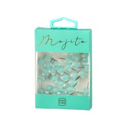 Пинчета за коркова дъска Biro Time Emerald, мента, 35 броя - Офис аксесоари