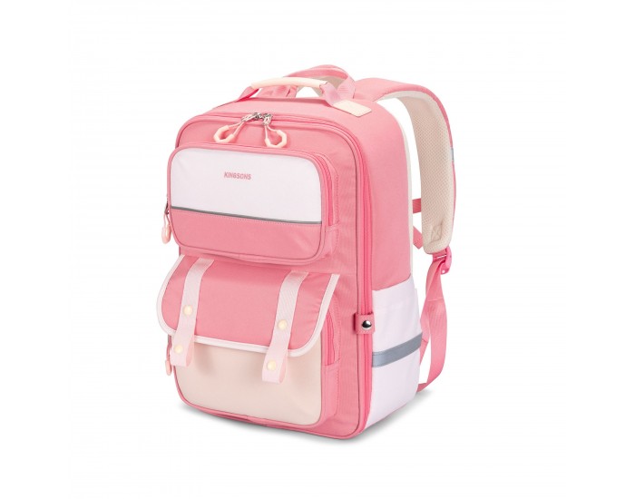 Раница Kingsons Ergo Junior, ученическа, розова