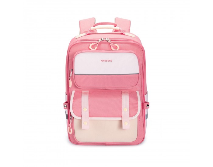 Раница Kingsons Ergo Junior, ученическа, розова