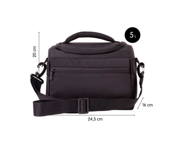 Milan Чанта за храна Shadow, 5 L, черна