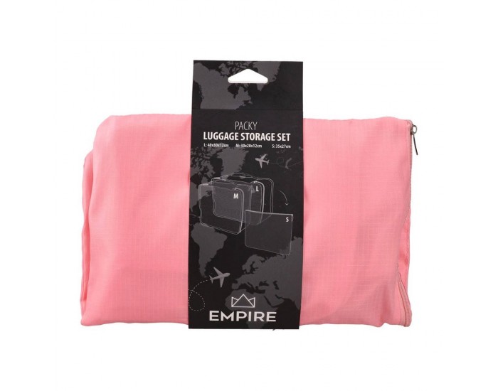 Комплект несесери за пътуване Empire Packy, розови, 3 броя
