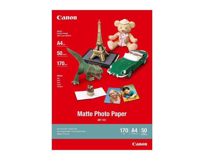 Canon Фото хартия MP-101, A4, 170 g/m2, мат, 50 листа