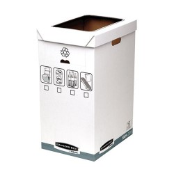 Fellowes Кашон за разделно събиране на рециклируеми материали, 600 х 300 х 500 mm, с дръжки - Fellowes