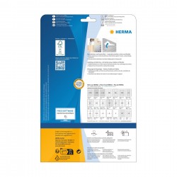 Herma Самозалепващи се етикети, A4, презалепващи, 38.1 х 21.2 mm, 65 броя, 25 листа - Herma