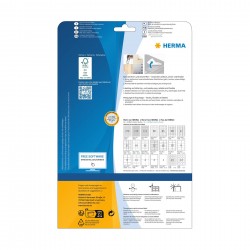 Herma Самозалепващи се етикети, A4, презалепващи, 210 х 297 mm, 1 брой, 25 листа - Herma