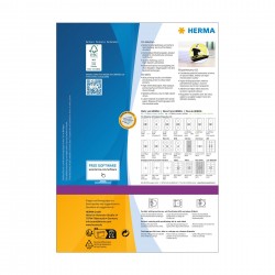 Herma Самозалепващи се етикети, A4, за CD, диаметър 116 mm, 2 броя, 100 листа - Herma