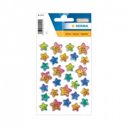 Herma Самозалепващи се етикети Звезди, обемни, цветни, 1 лист - Herma