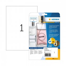 Herma Самозалепващи се етикети, A4, полиестерни, гланц, 210 х 297 mm, 25 листа - Herma