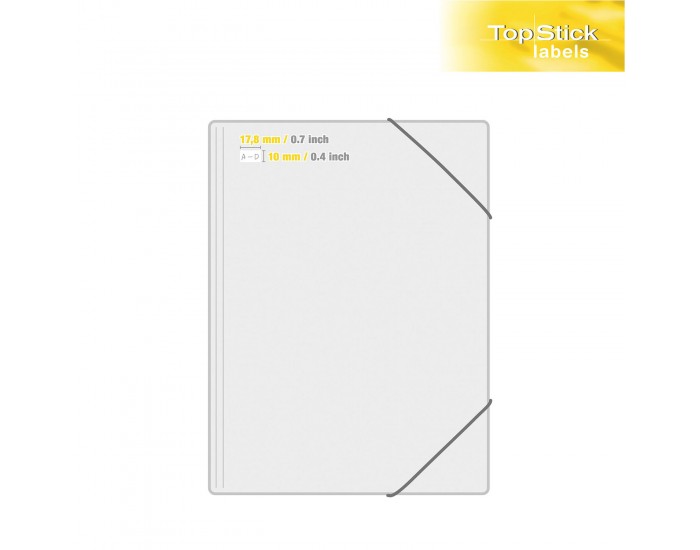 Top Stick Самозалепващи се етикети, A4, 17.8 х 10 mm, 270 броя, 100 листа