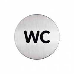 Durable Пиктограма - WC, алуминиева, диаметър 83 mm - Durable