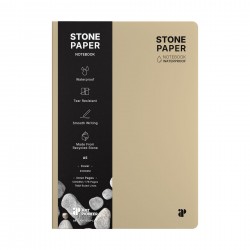 Art Pioneer Тетрадка Stone Paper, A5, твърда корица, 88 листа, бежова - Art Pioneer