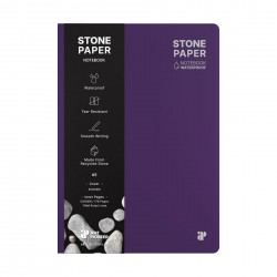 Art Pioneer Тетрадка Stone Paper, A5, твърда корица, 88 листа, лилава - Art Pioneer