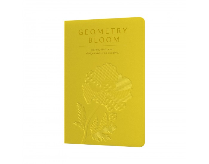 Art Pioneer Тетрадка Geometry Bllom, A5, шита, 60 листа, жълта