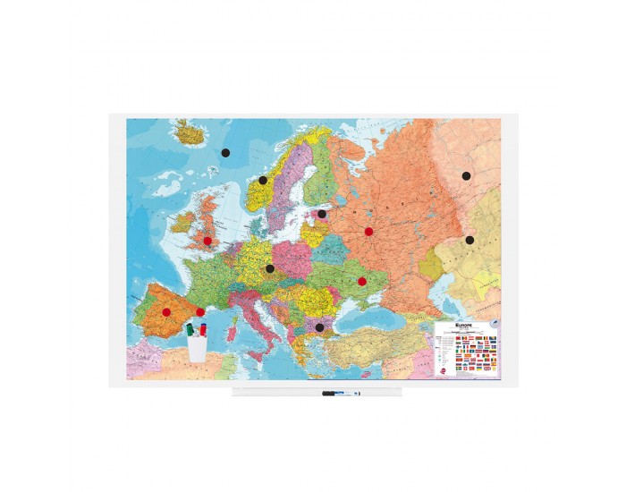 Rocada Карта на Европа Skin Map, върху дъска, магнитна, 100 х 150 cm