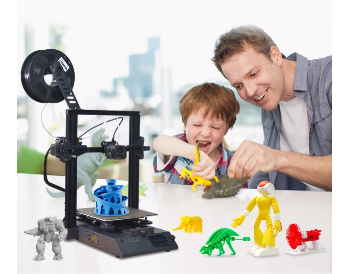 Принтер Colido 3D Diy 3.0, черен, диаметър на нишката 1.75 mm, диаметър на дюзата 0.4 mm, USB/SD Card