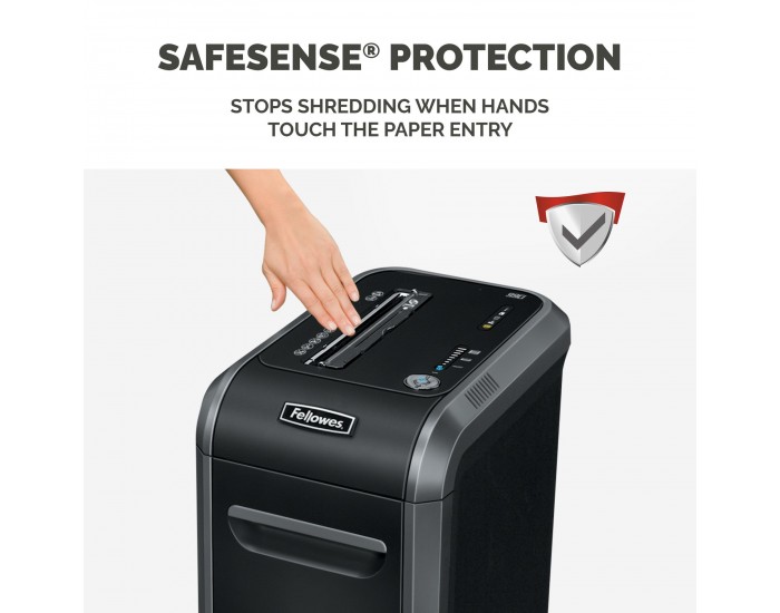 Шредер за унищожаване на документи Fellowes Powershred 99Ci, 100% Jam Proof, Cross-Cut, 34 L, P-4, време за работа 30 мин, време за почивка 40 мин