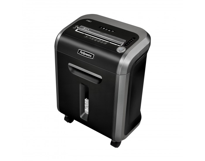 Шредер за унищожаване на документи Fellowes Powershred 79Ci, 100% Jam Proof, 23 L, P-4, време за работа 20 мин, време за почивка 30 мин