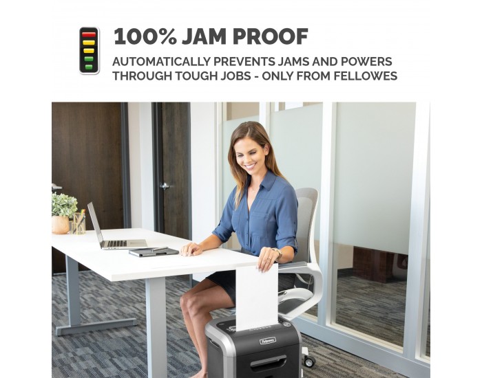 Шредер за унищожаване на документи Fellowes Powershred 79Ci, 100% Jam Proof, 23 L, P-4, време за работа 20 мин, време за почивка 30 мин