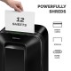 Шредер за унищожаване на документи Fellowes Powershred LX201, Microcut, 22 L, черен, P-5, време за работа 10 мин, Micro-Cut