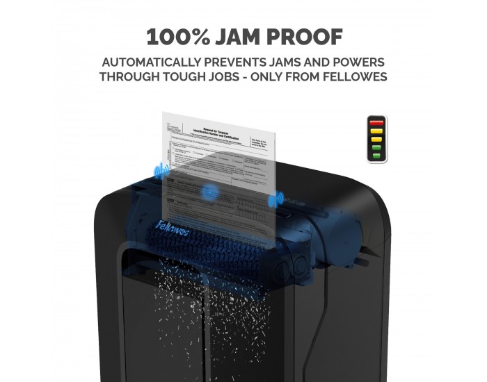 Шредер за унищожаване на документи Fellowes Powershred LX201, Microcut, 22 L, черен, P-5, време за работа 10 мин, Micro-Cut