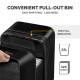 Шредер за унищожаване на документи Fellowes Powershred LX201, Microcut, 22 L, черен, P-5, време за работа 10 мин, Micro-Cut