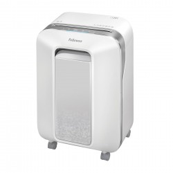 Шредер за унищожаване на документи Fellowes Powershred LX201, Microcut, 22 L, бял, P-5, време за работа 10 мин, Micro-Cut - Fellowes