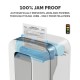 Шредер за унищожаване на документи Fellowes Powershred LX201, Microcut, 22 L, бял, P-5, време за работа 10 мин, Micro-Cut
