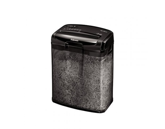Шредер за унищожаване на документи M-7CМ Fellowes, Cross-Cut, 13 L, P-4, време за работа 5 мин, време за почивка 30 мин