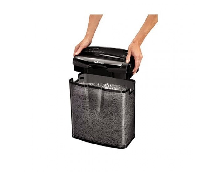 Шредер за унищожаване на документи M-7CМ Fellowes, Cross-Cut, 13 L, P-4, време за работа 5 мин, време за почивка 30 мин