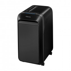 Шредер за унищожаване на документи Fellowes LX221, Micro-Cut, 30 L, черен, P-5, време за работа 25 мин - Fellowes