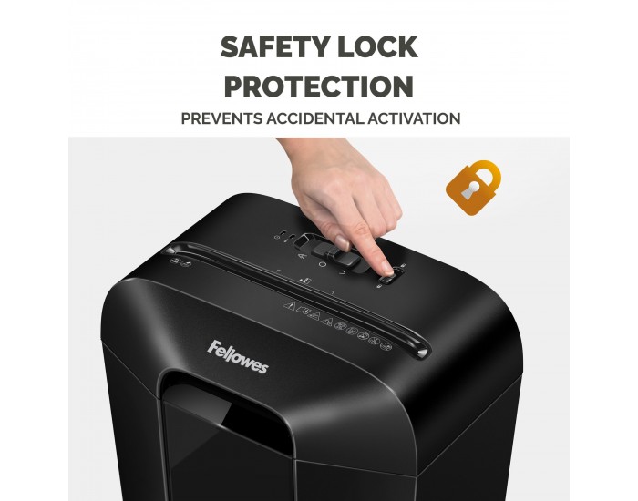 Шредер за унищожаване на документи Fellowes Powershred LX70, Cross-Cut, черен, 11.5 L, P-4