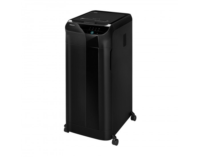 Шредер за унищожаване на документи Fellowes Automax 600M, P-5, Micro-Cut, 83 L, черен, време за работа 45 мин, време за почивка 30 мин