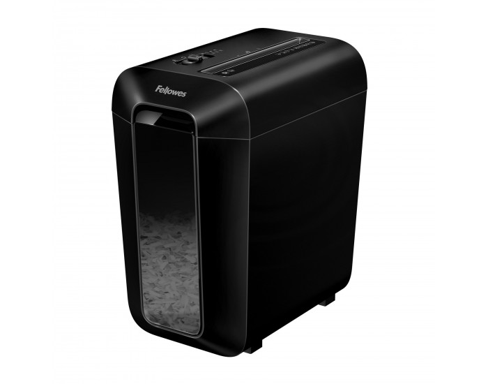 Шредер за унищожаване на документи Fellowes Powershred LX65, P-4, Cross-Cut, черен, обем на коша 22 L, време за почивка 20 мин