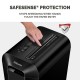 Шредер за унищожаване на документи Fellowes Powershred LX65, P-4, Cross-Cut, черен, обем на коша 22 L, време за почивка 20 мин