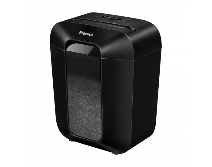 Шредер за унищожаване на документи Fellowes LX41, P-4, Micro-Cut, 17 L, черен, време за работа 5 мин