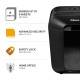 Шредер за унищожаване на документи Fellowes LX41, P-4, Micro-Cut, 17 L, черен, време за работа 5 мин