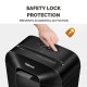 Шредер за унищожаване на документи Fellowes LX41, P-4, Micro-Cut, 17 L, черен, време за работа 5 мин