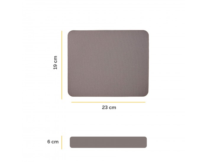 Пад за мишка Fellowes, 6 mm, сив