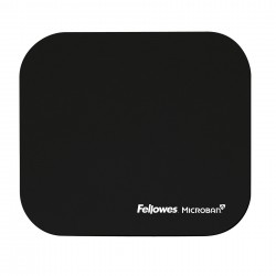 Пад за мишка Fellowes Microban, антибактериален, 2 mm, черен - Fellowes
