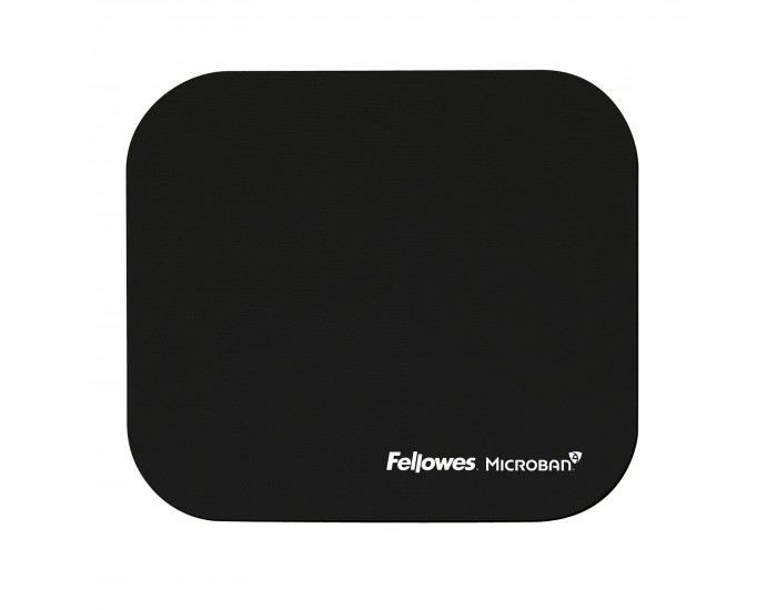 Пад за мишка Fellowes Microban, антибактериален, 2 mm, черен