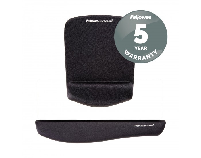 Пад за мишка Fellowes Plushtouch, ергономичен, черен