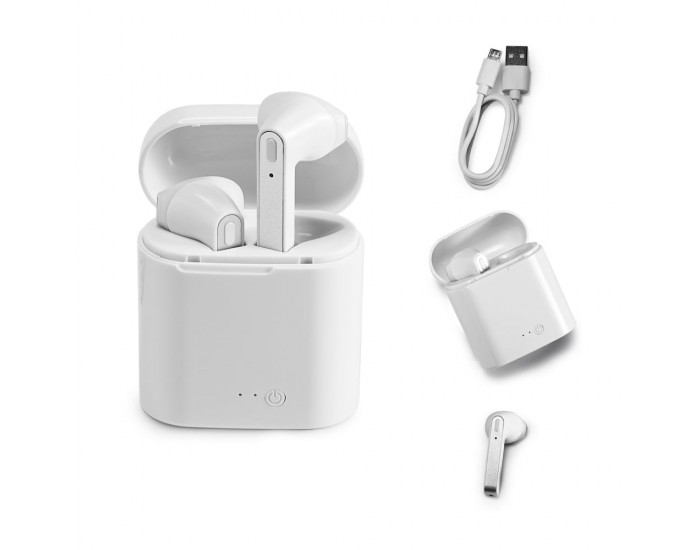 Hi!dea Слушалки Kandel, безжични, с Bluetooth, бели