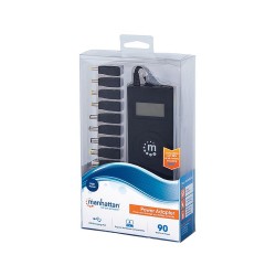 Зарядно устройство Manhattan Notebook, универсално, за кола, USB - Manhattan