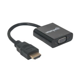 Адаптер Manhattan, HDMI към VGA, 2 Ethernet порта - Manhattan