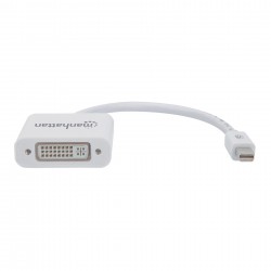 Адаптер Manhattan Mini DisplayPort, Male към DVI-I Female, Ethernet порт - Manhattan