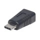 Адаптер Manhattan, micro USB-B към USB-C, 2 Ethernet порта