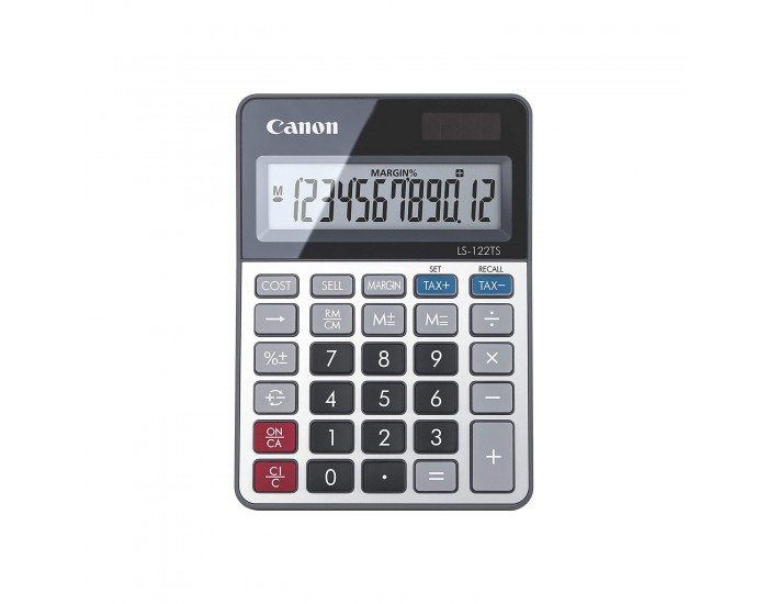 Настолен калкулатор Canon LS-122TSDBL, 12-разряден, сив